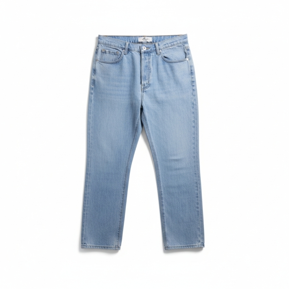 Berthie Paris XL Light Wash High-Rise Straight Leg Jeans NWT